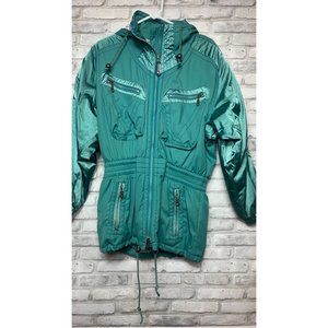 Kaelin Solar Power Women's Iridescent Green Jacket (6)/Pants (8) Vintage 80-90